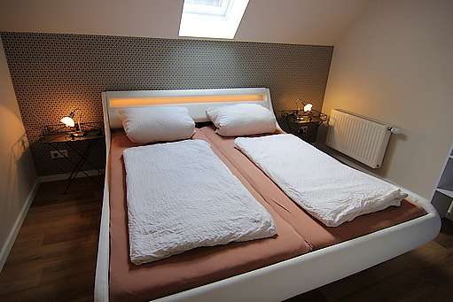 Das Elternschlafzimmer oben.